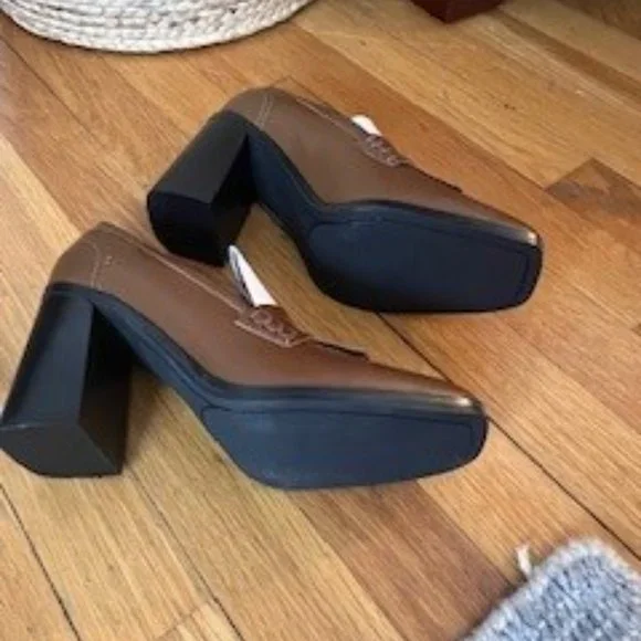 Marc Fisher Hamish Block Heel Loafer, Size 6.5, Brown, Brand New Never Worn - Picture 5 of 5